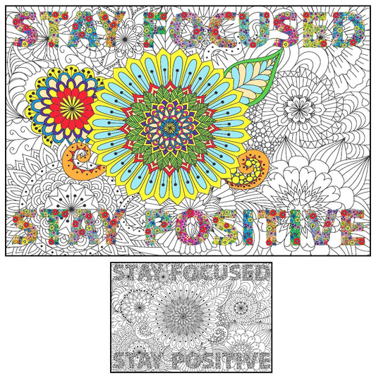 Large Coloring Poster for Adults and Kids